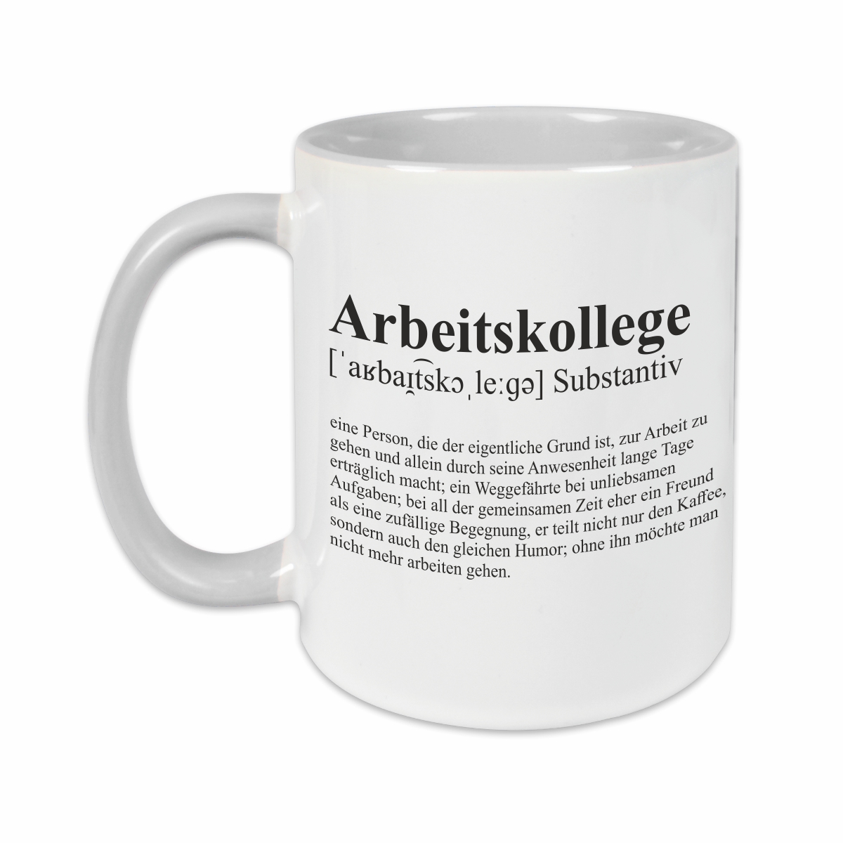 Tasse - Definition Arbeitskollege grau