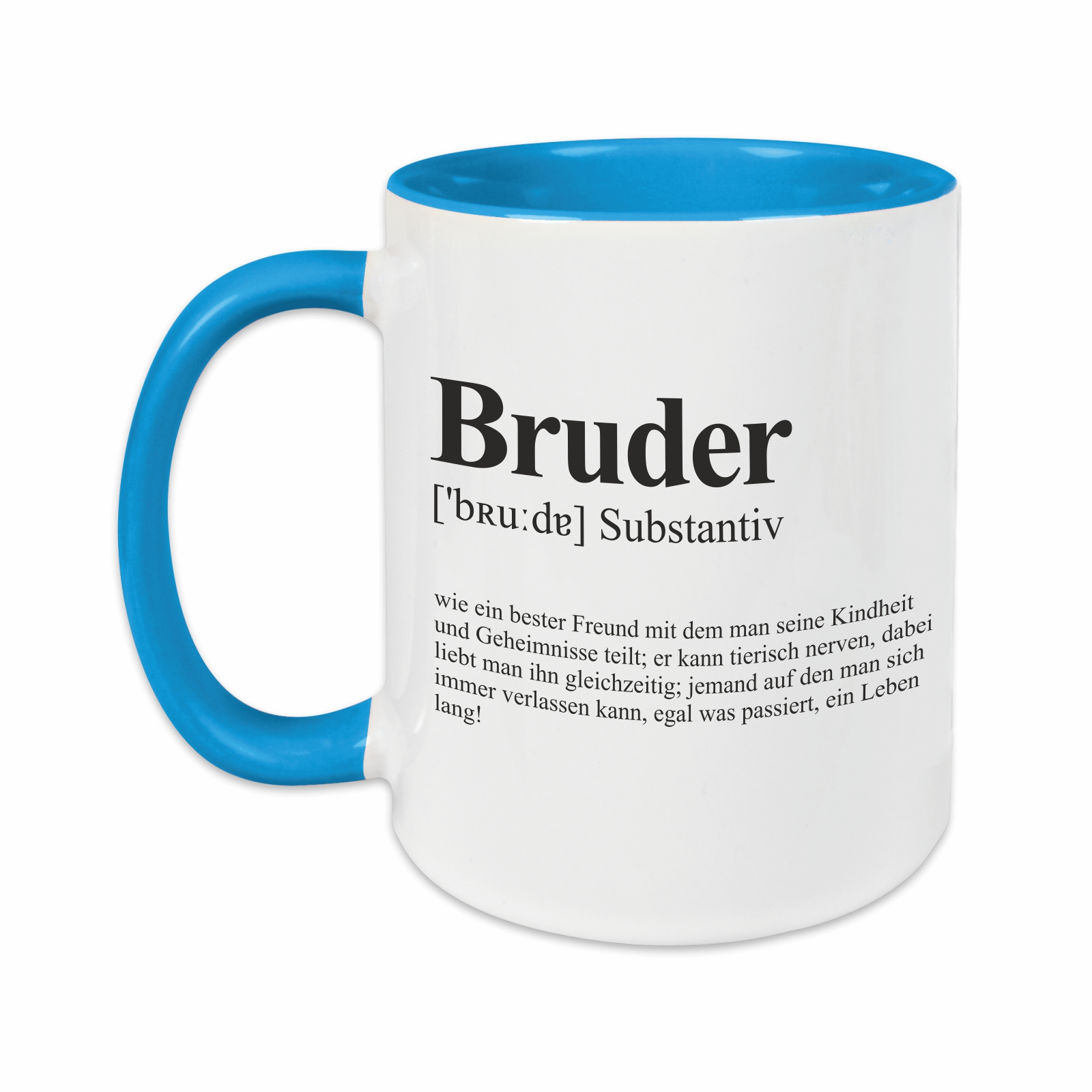 Tasse - Definition Bruder hellblau