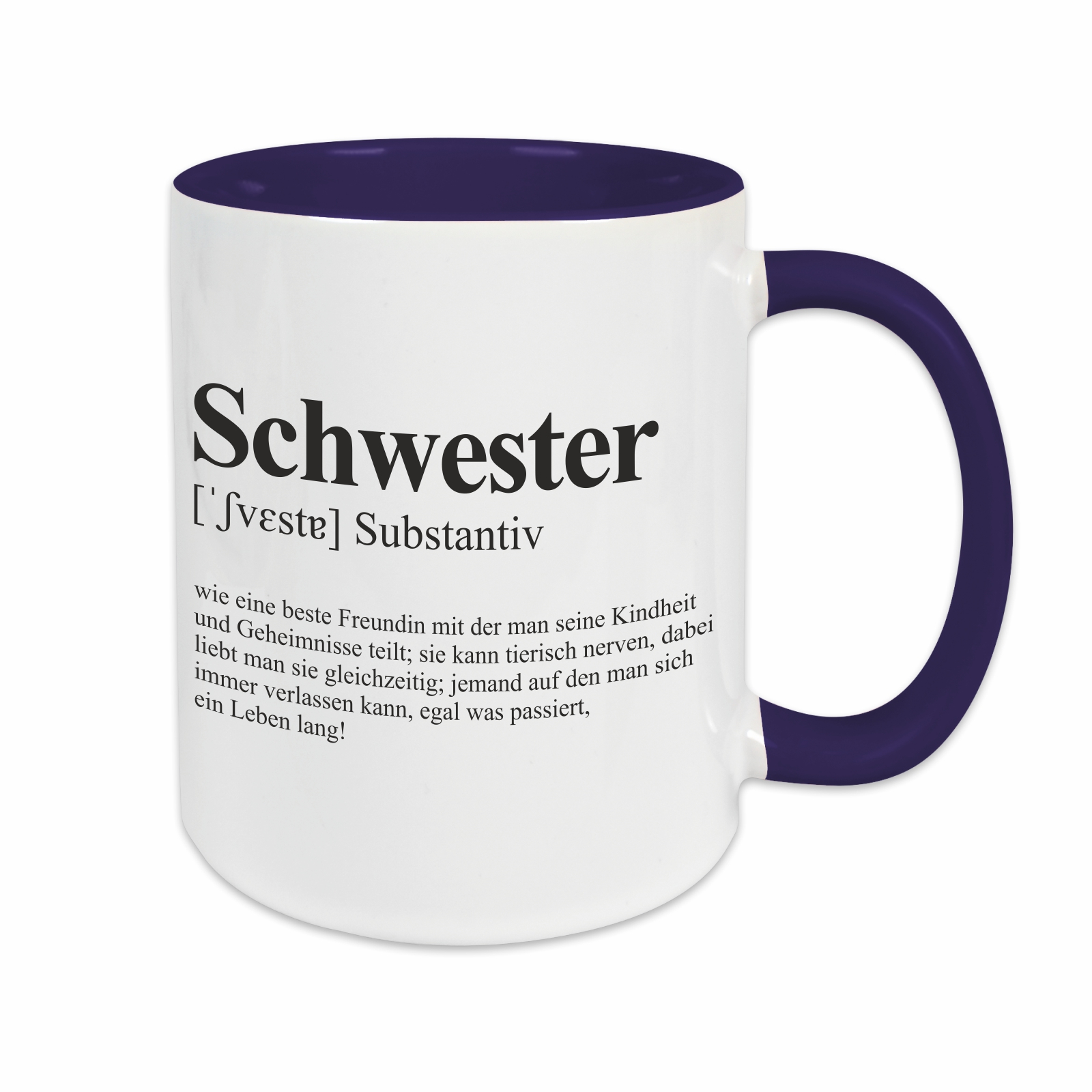 Tasse - Definition Schwester dunkelblau
