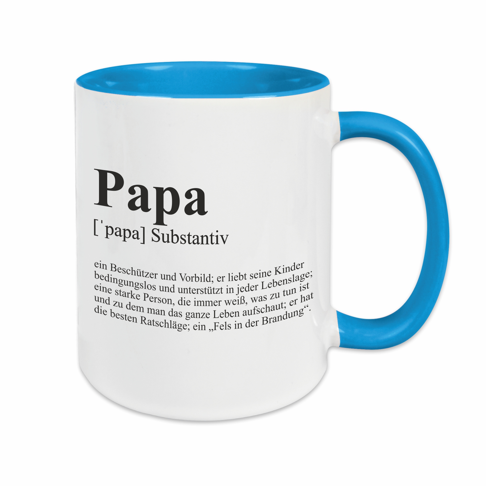 Tasse - Definition Papa hellblau