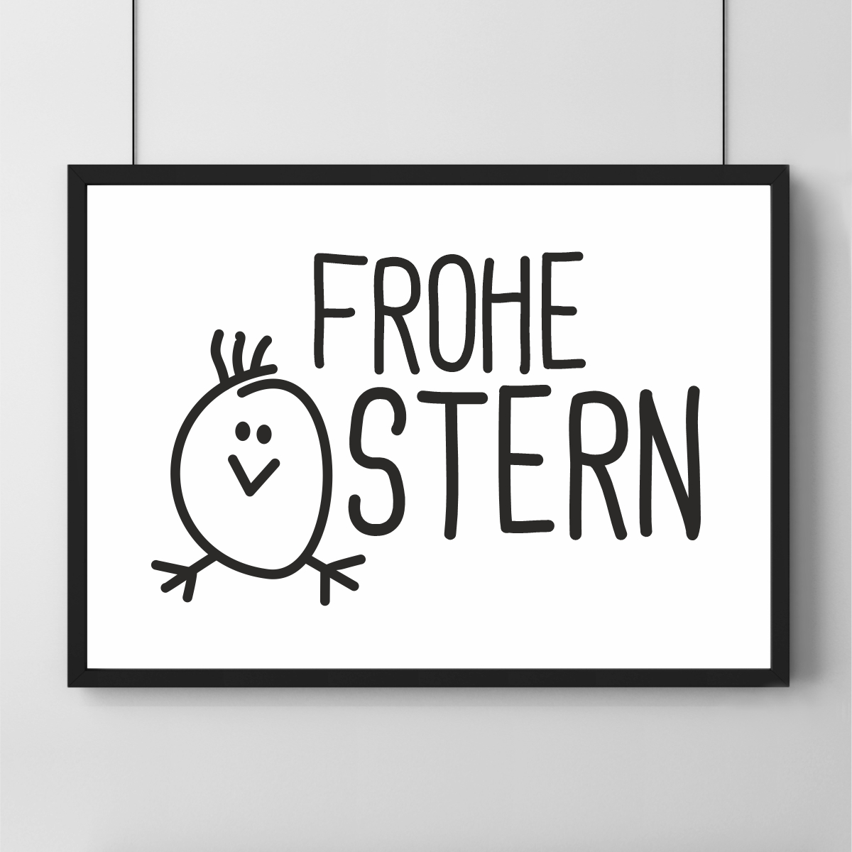 Poster - Frohe Ostern Küken 14,8 x 21 cm (A5)