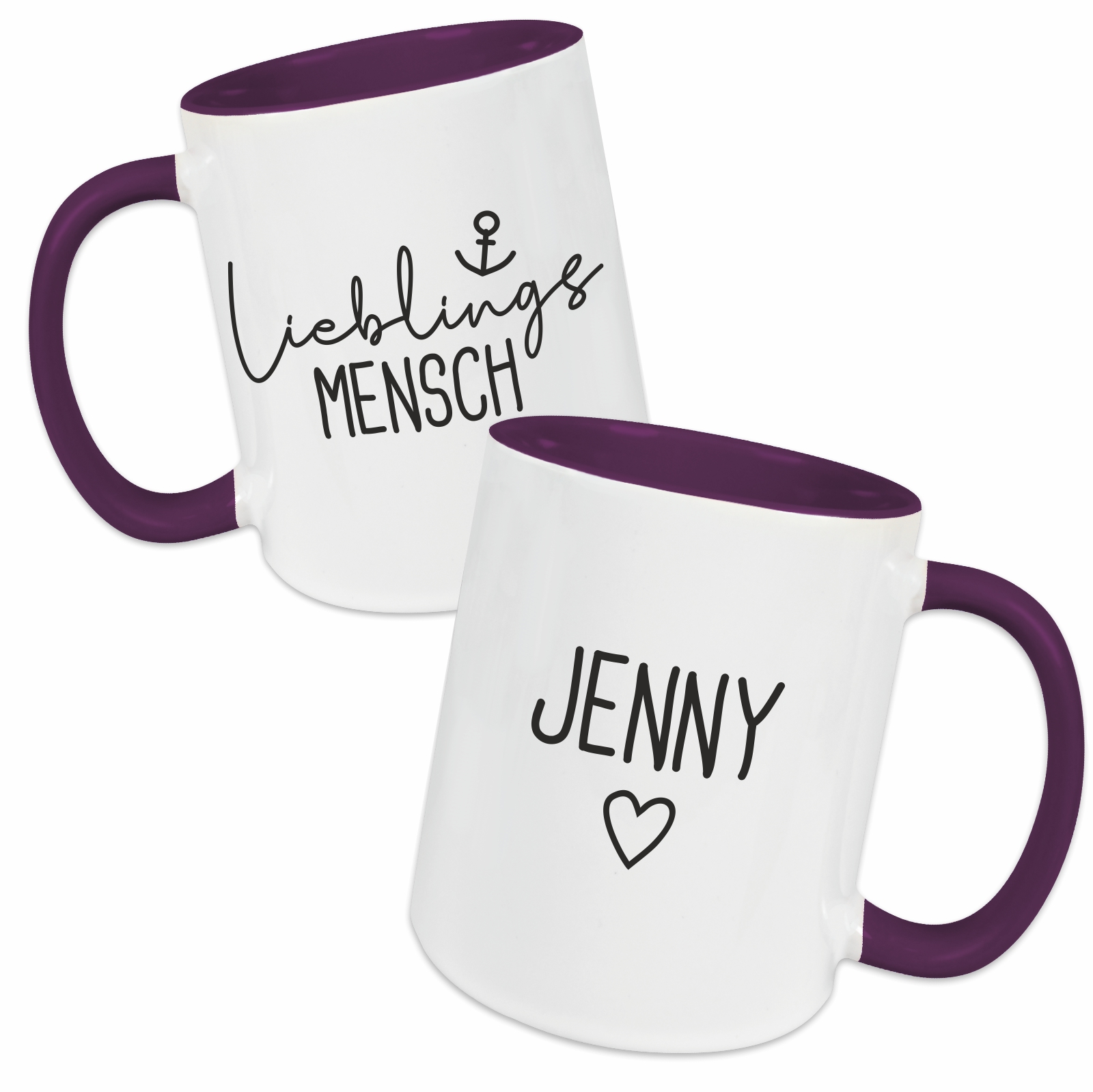 Tasse - Lieblingsmensch lila personalisiert