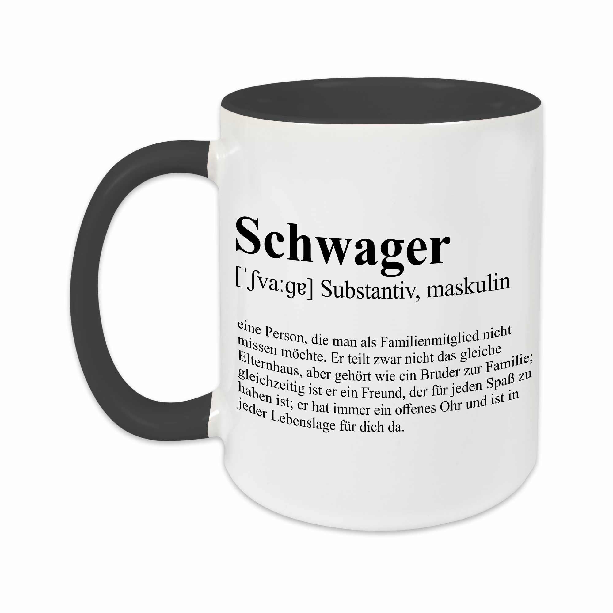 Tasse - Definition Schwager schwarz ohne Personalisierung