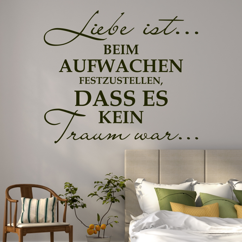 Wandtattoo - Liebe ist... kein Traum