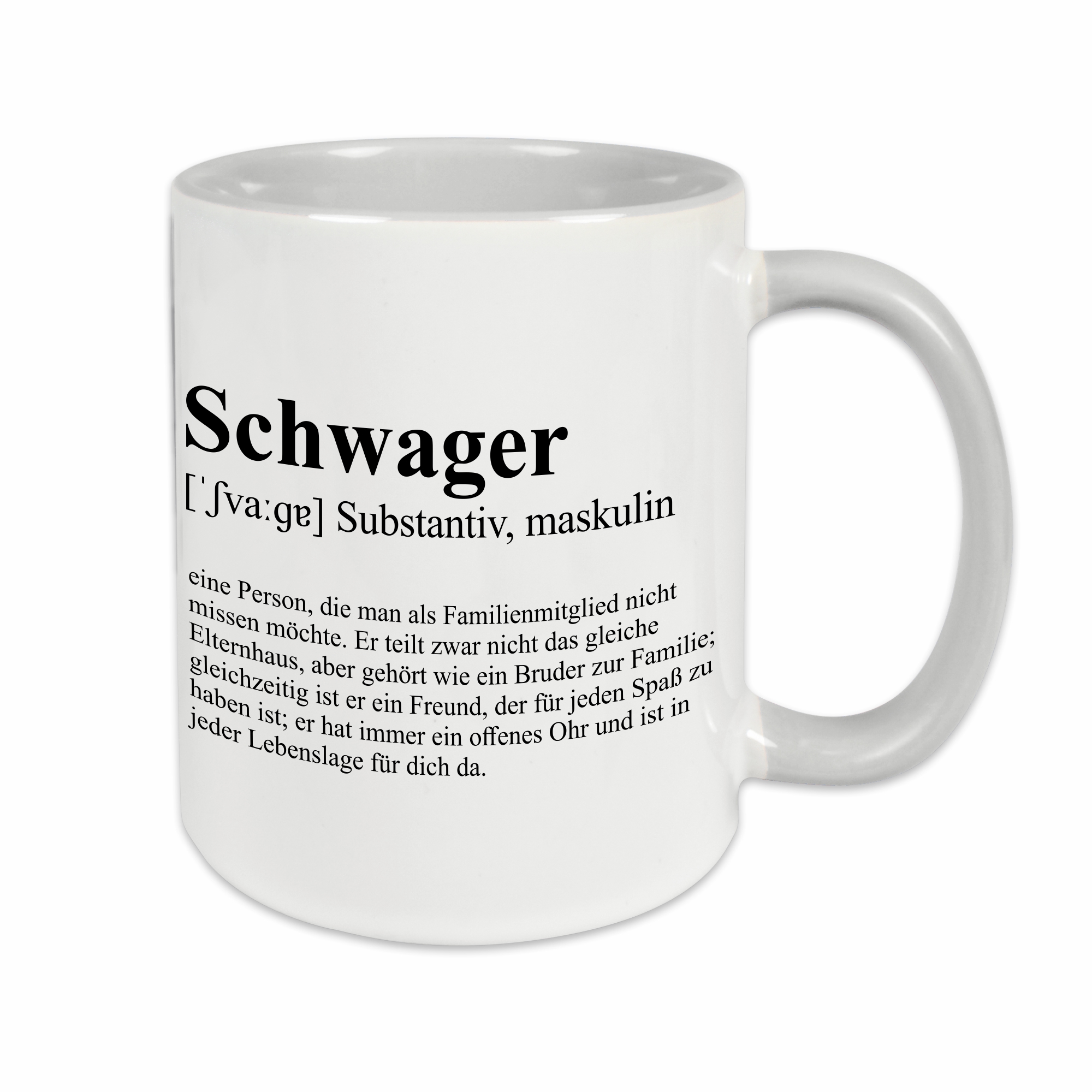 Tasse - Definition Schwager grau ohne Personalisierung