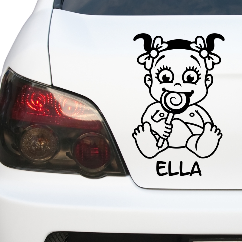 Kfz-Aufkleber - Baby mit Lolly (Mädchen)