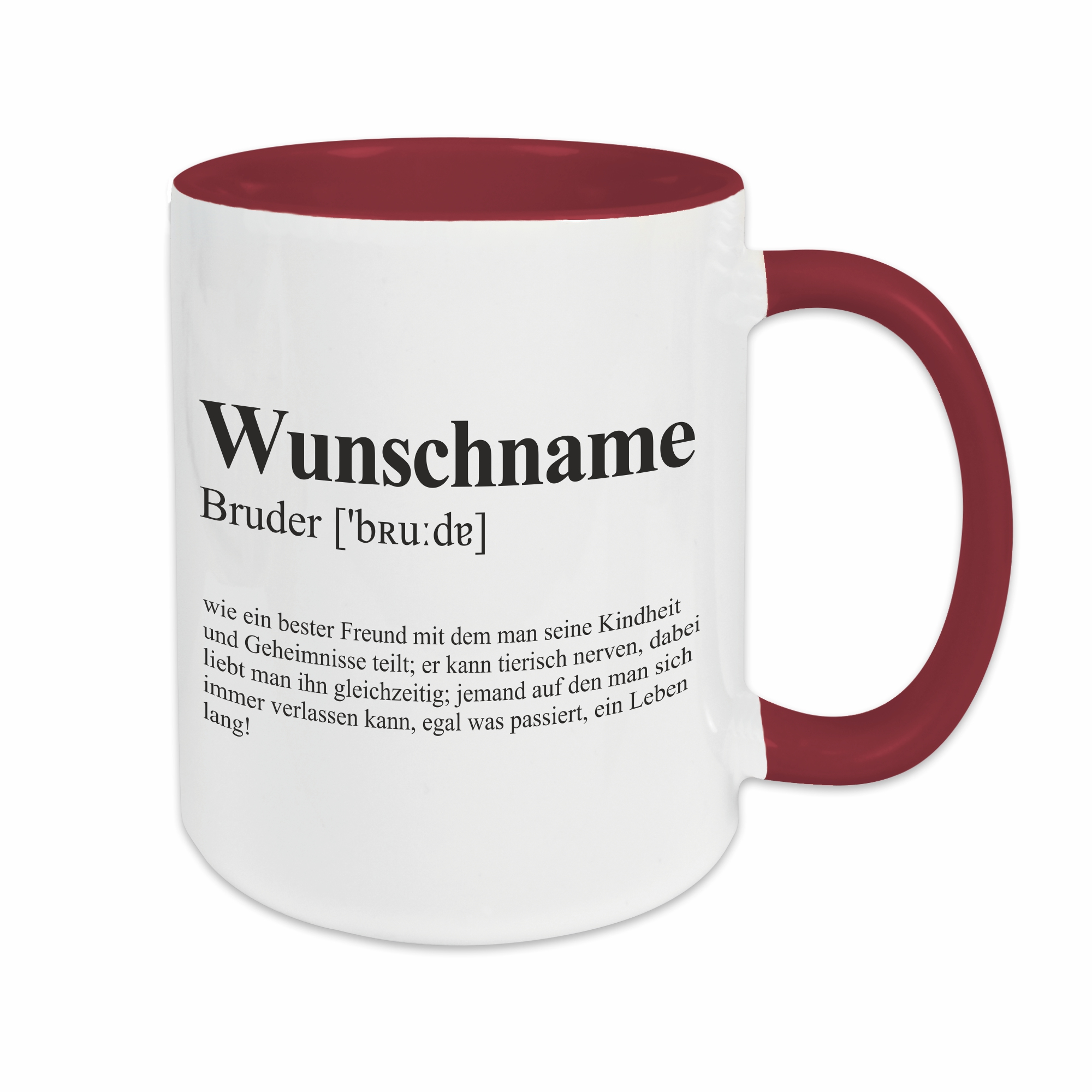 Tasse - Definition Bruder burgund personalisiert