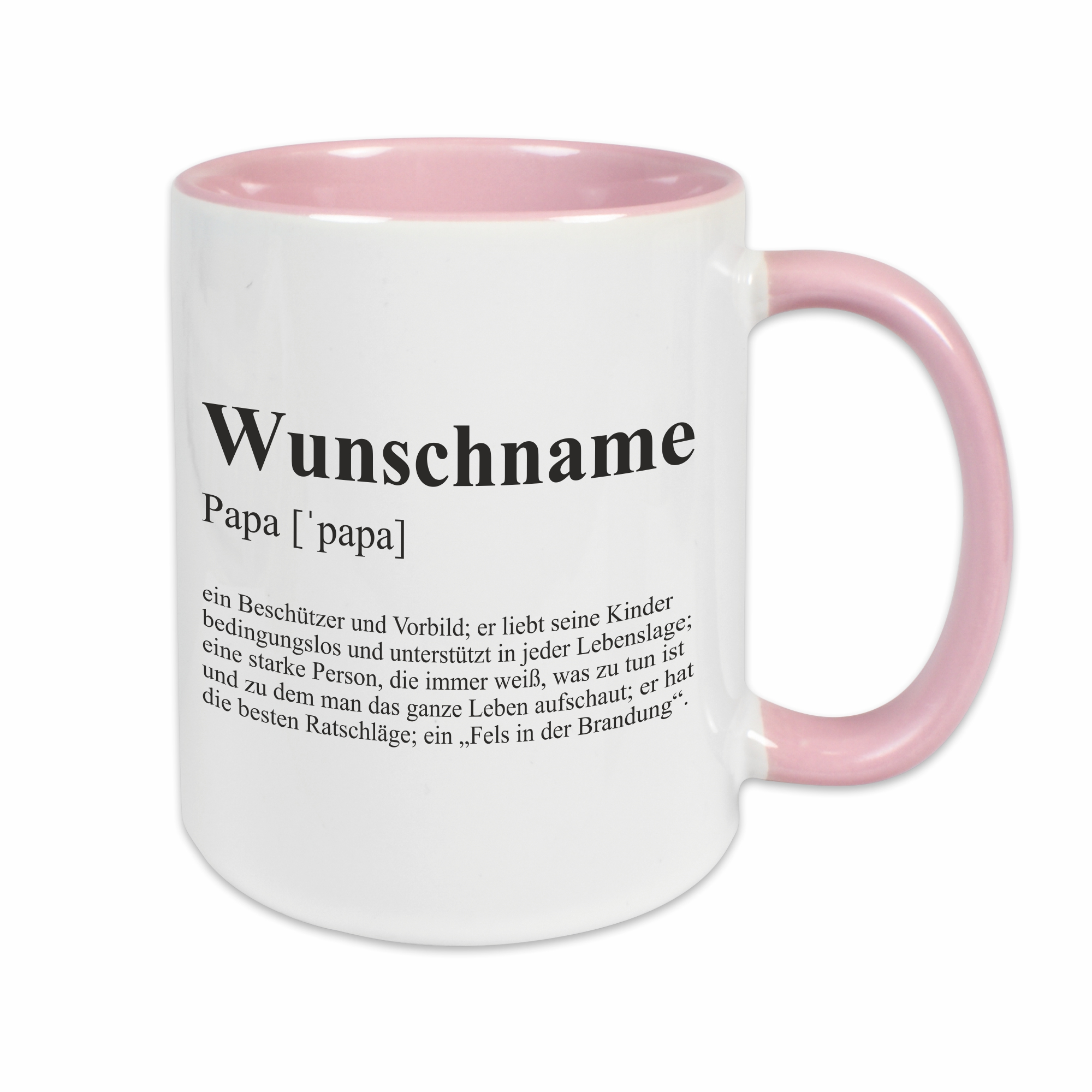 Tasse - Definition Papa rosa personalisiert