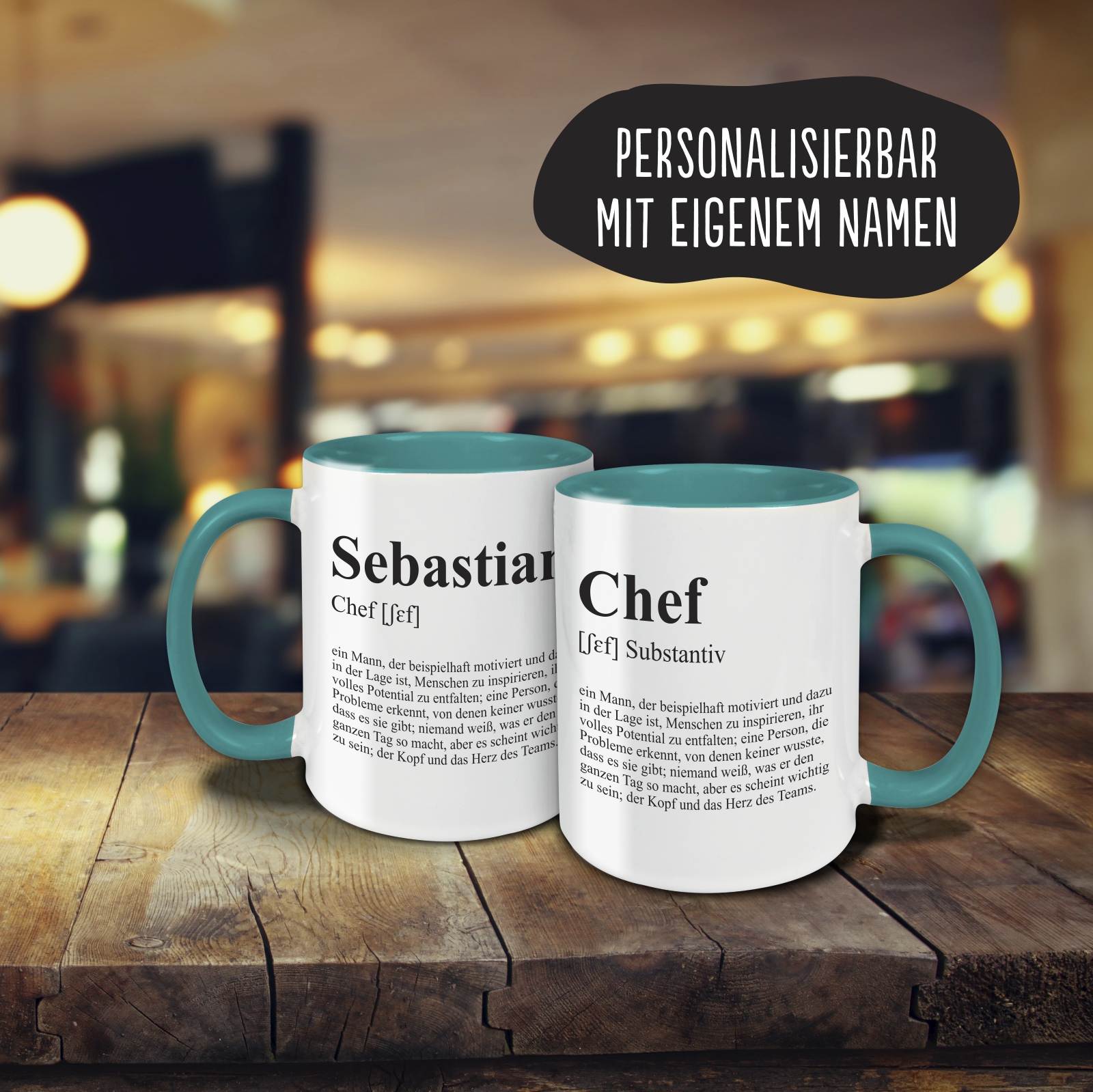 Tasse - Definition Chef türkis