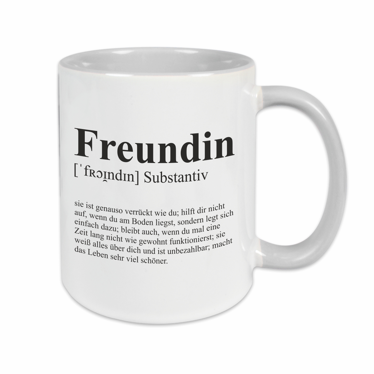 Tasse - Definition Freundin grau
