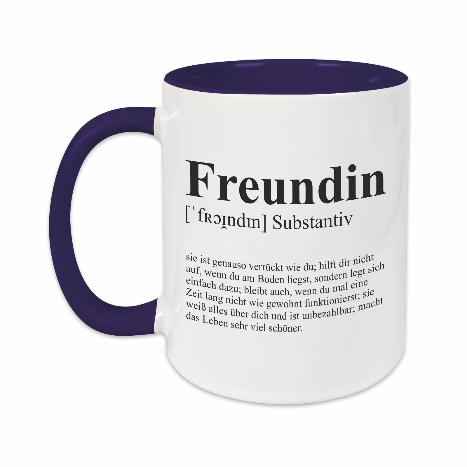 Tasse - Definition Freundin dunkelblau