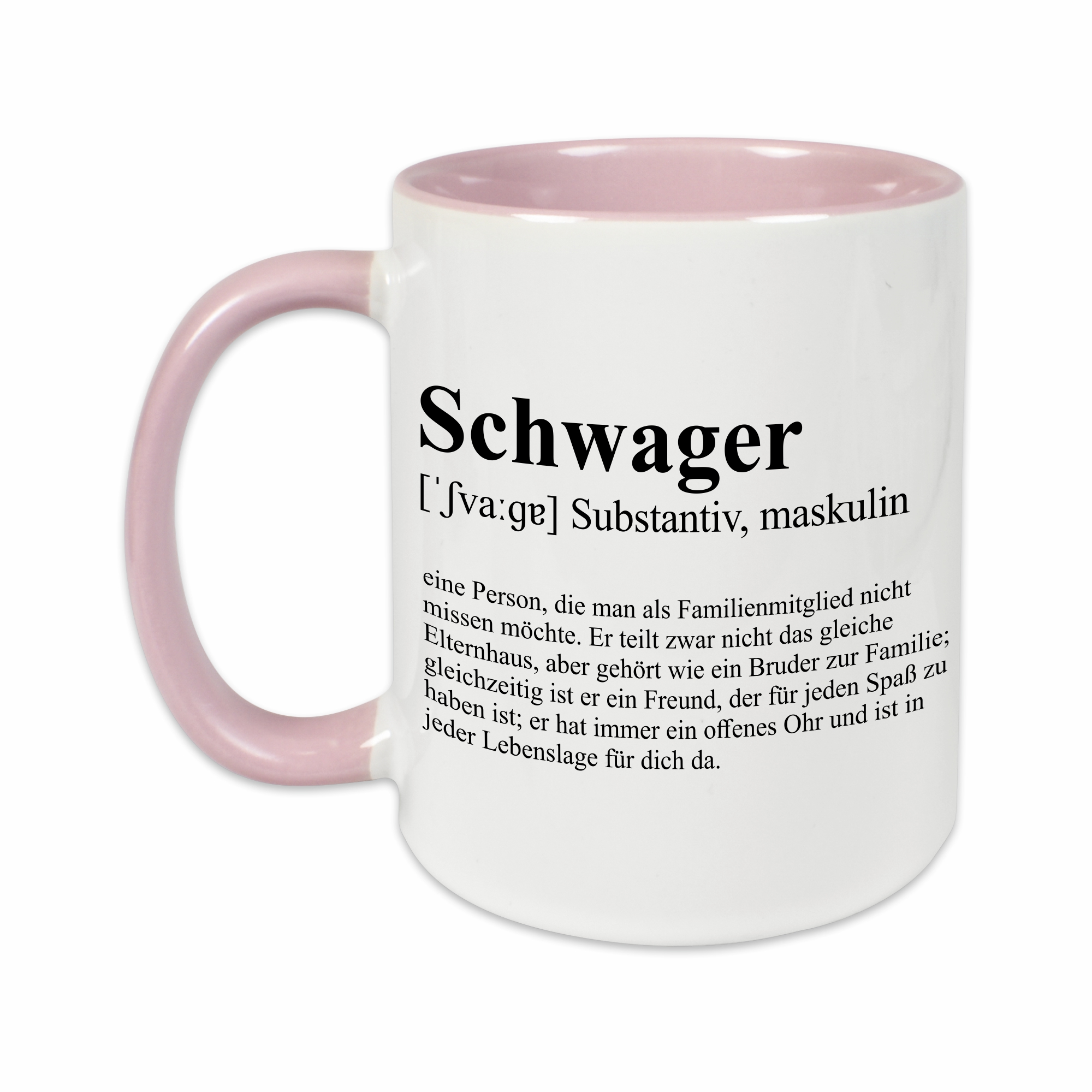 Tasse - Definition Schwager rosa ohne Personalisierung