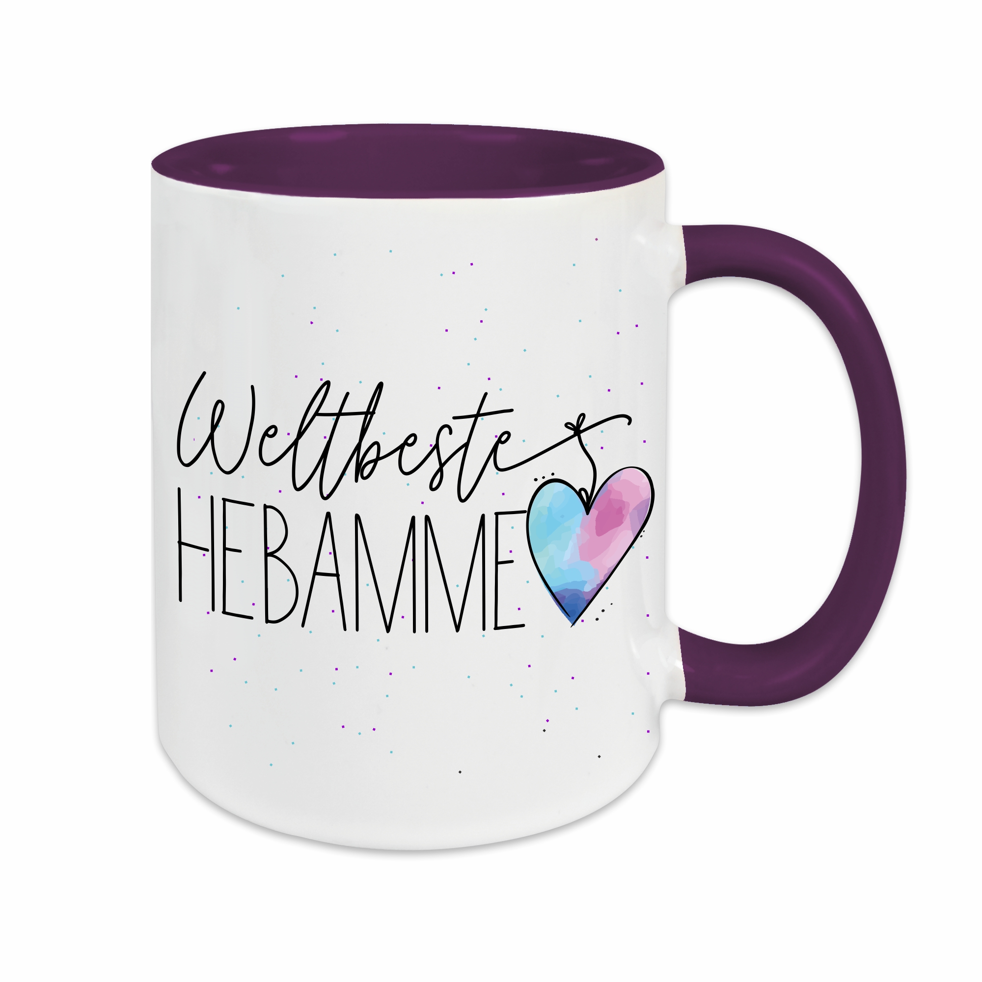 Tasse - Weltbeste Hebamme lila