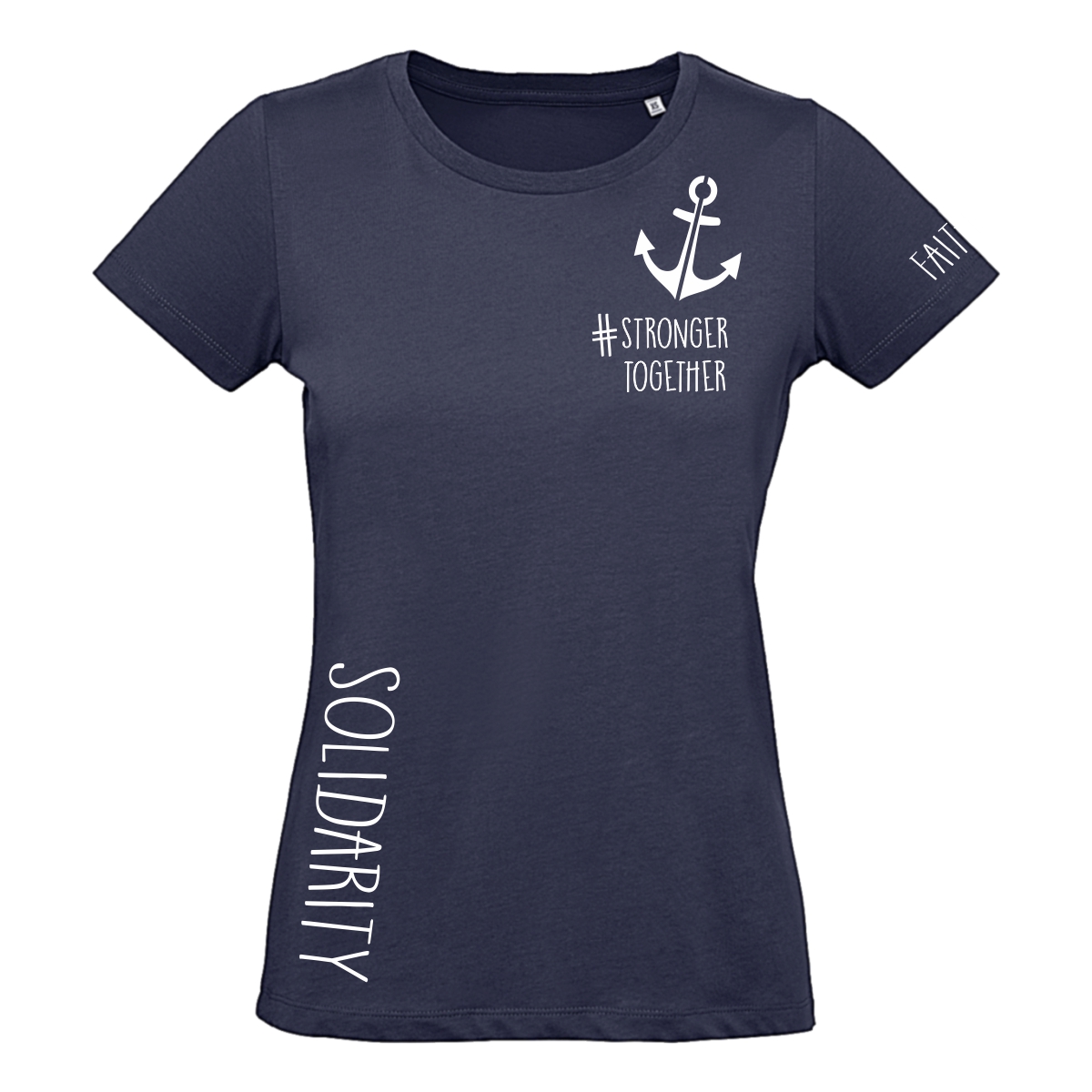 Damen T-Shirt - #strongertogether dunkelblau XXL