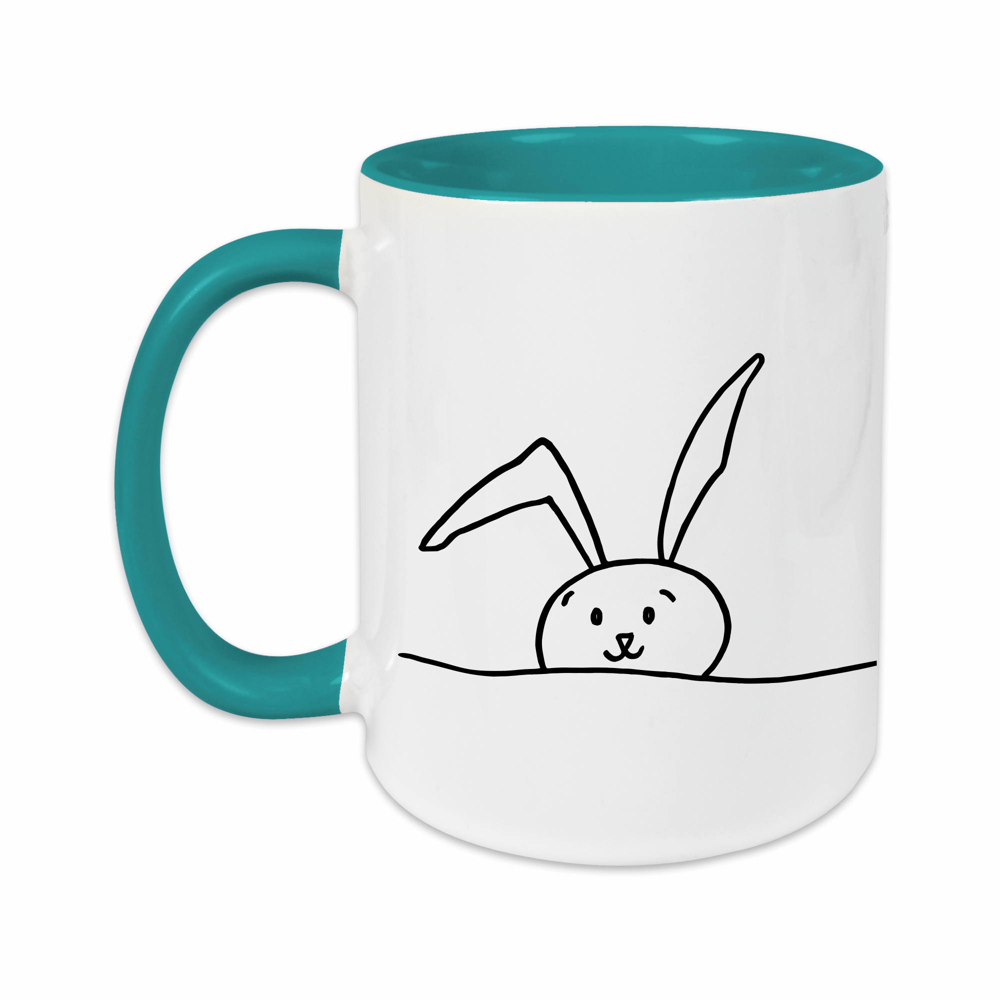 Tasse - Hase türkis
