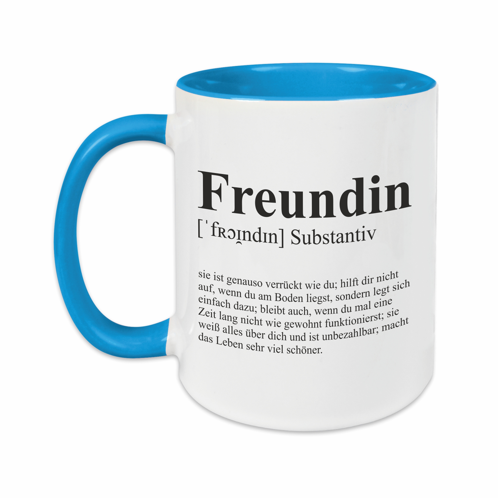 Tasse - Definition Freundin hellblau