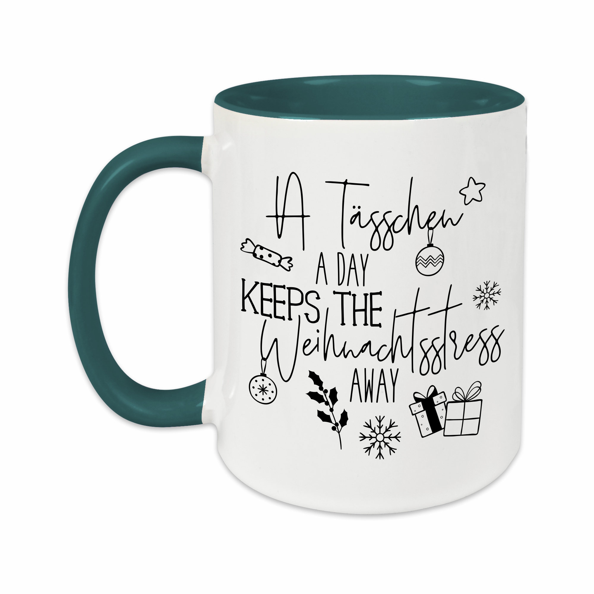 Tasse - Weihnachtsstress petrol