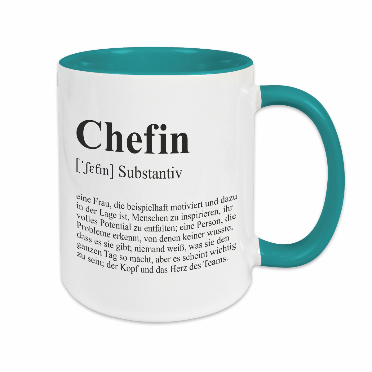 Tasse - Definition Chefin türkis