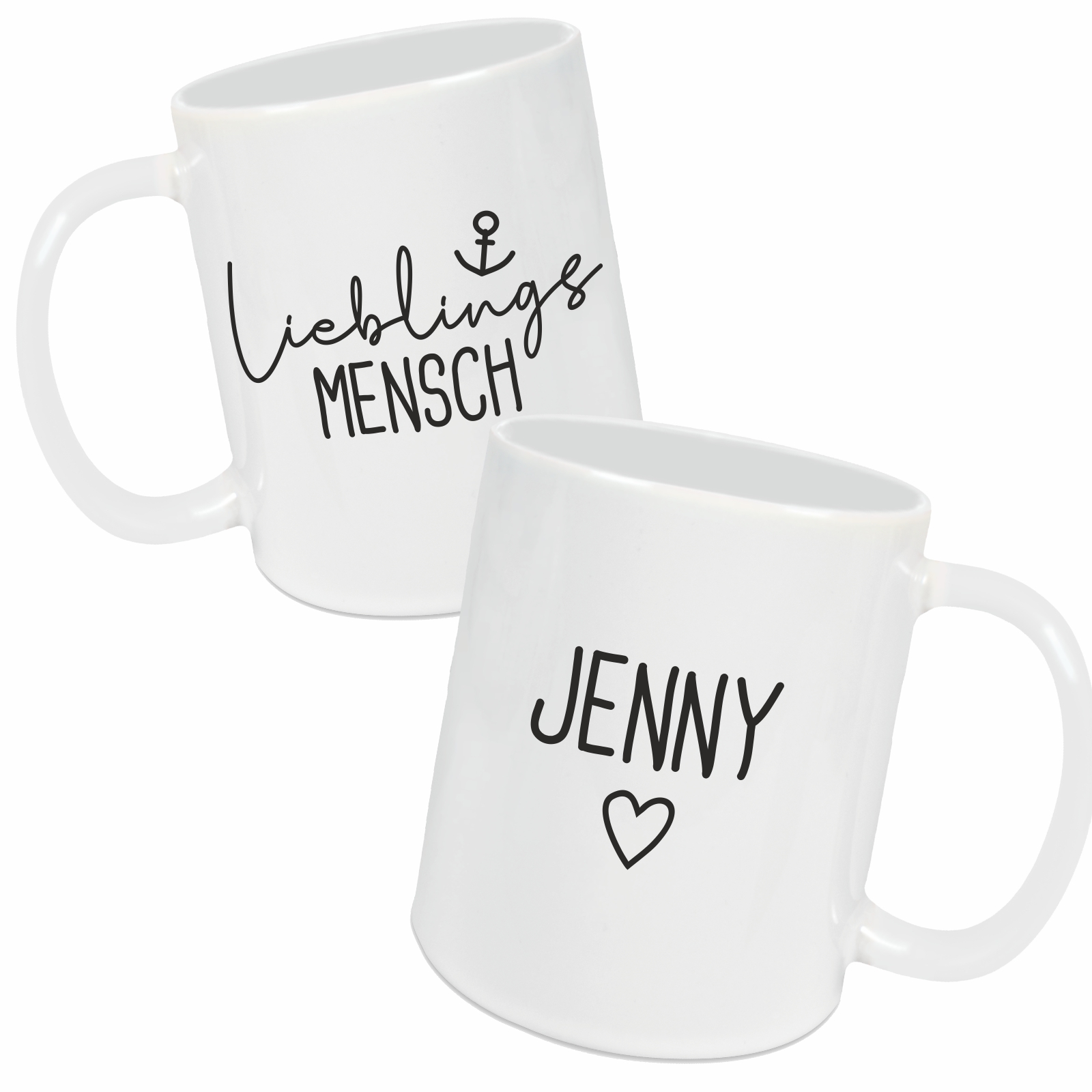 Tasse - Lieblingsmensch weiss personalisiert