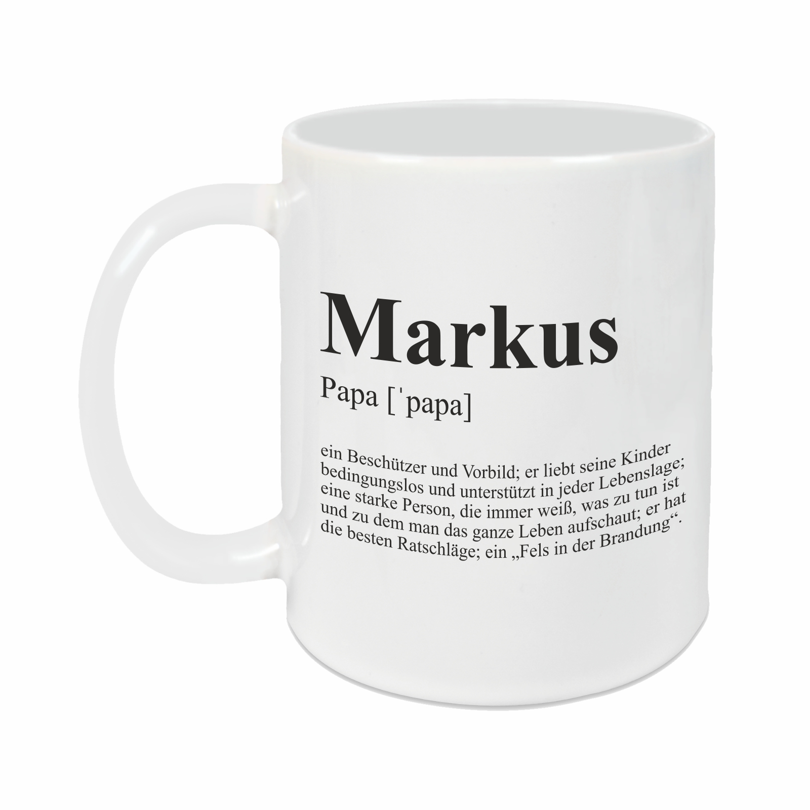 Tasse - Definition Papa weiß personalisiert