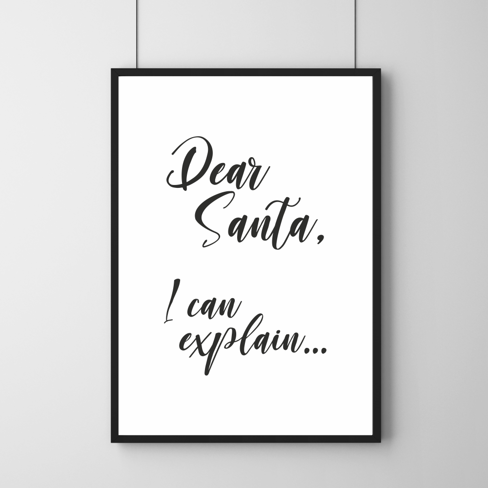 Poster - Dear Santa ... 14,8 x 21 cm (A5)