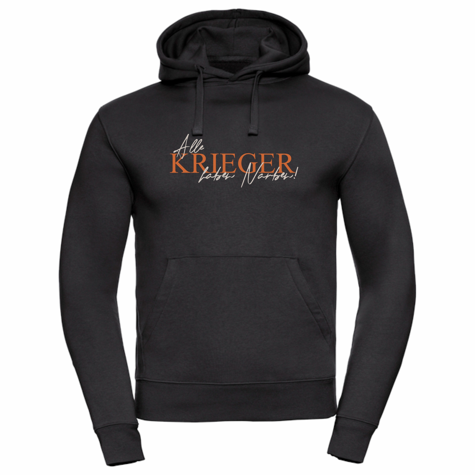 Herren Hoodie - Alle Krieger haben Narben schwarz 4XL