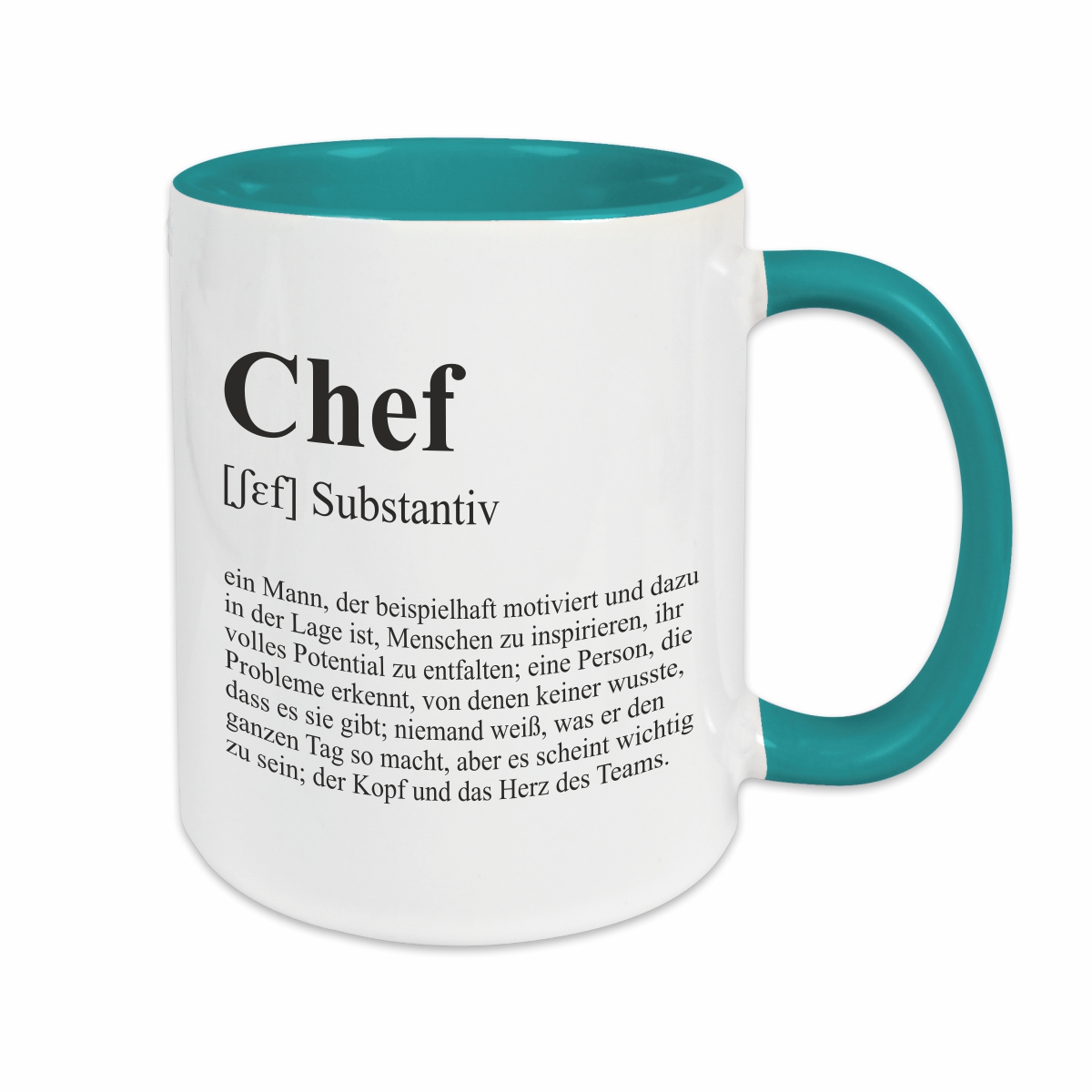 Tasse - Definition Chef türkis
