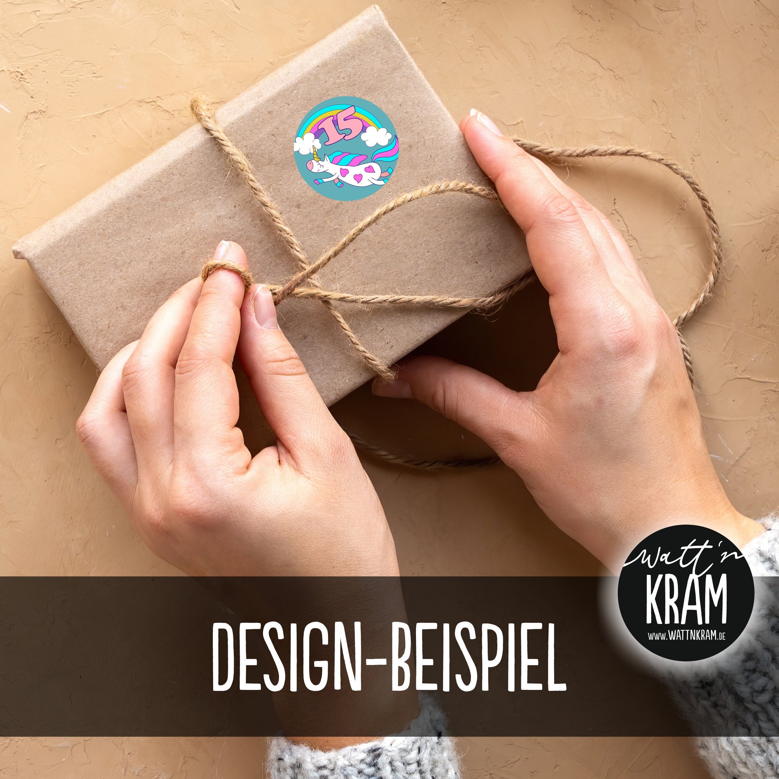 Adventskalender Einhorn - Aufkleber & Tüten zum selbst Befüllen