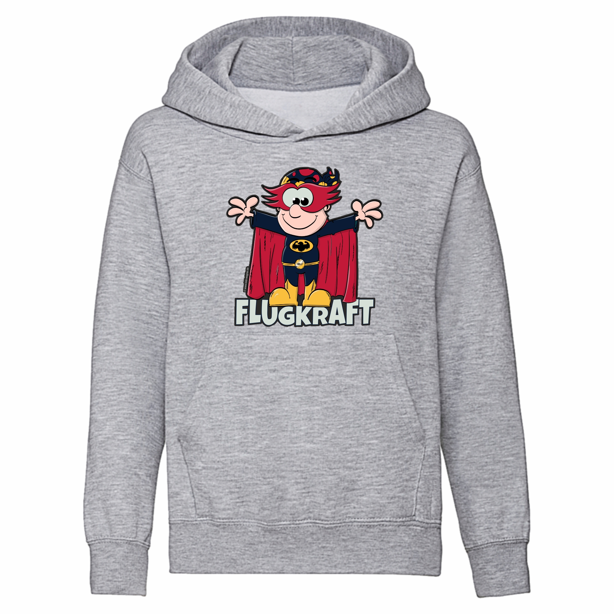 Kinder Hoodie - Comic Held grau 152-164
